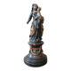 Ancient polychrome wooden sculpture representing the Virgin and Child, from