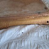 Mirror rectangular wood base and plaster moldings 1920 32x38cm