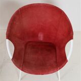 Set of 2 Lusch Balloon Chairs / suede armchairs / cocktail chairs / Mid Century Modern Design / 1960s