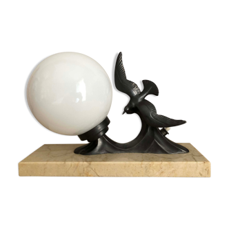 Art Deco Bird Nightlight, Marble, Regular and Opaline