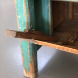 Furniture by trade / console in patinated green wood