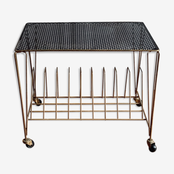 Vintage metal dressing table with magazine rack