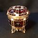 Jewelry box, candy box in gilded and enameled glass