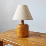 Vintage solid wood lamp from the 1970s in the spirit of Perriand les Arcs.