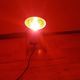 Space Age desk lamp, white metal, chrome-plated steel, red glass, Germany,