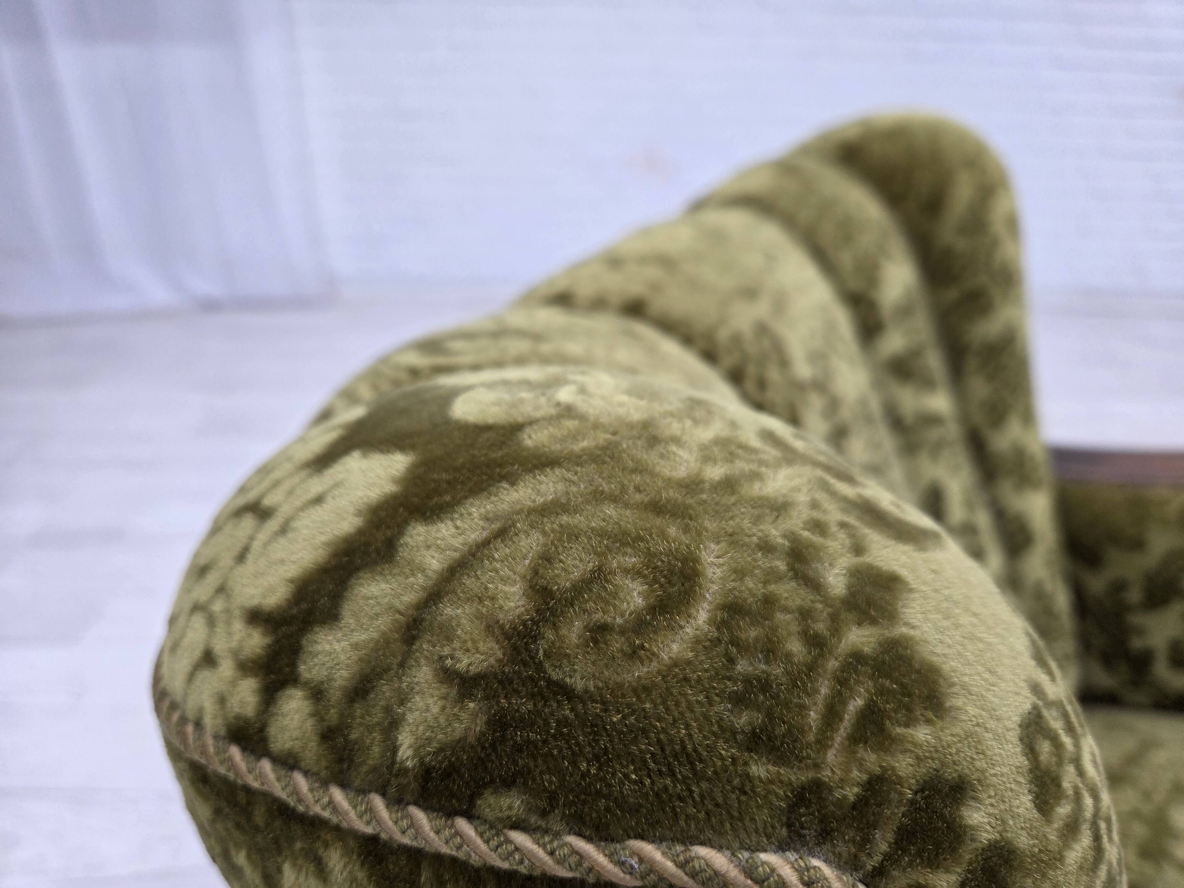 1950s, Danish relax chair. Furniture velour, oak wood,