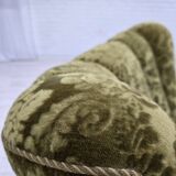 1950s, Danish relax chair. Furniture velour, oak wood,