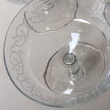 Set of 11 cups to serious champagne edged swirls white