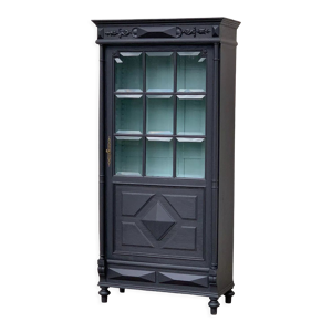 Armoire parisienne vitrée noire