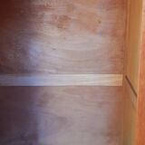 Vintage 1950s oak wardrobe with compass legs