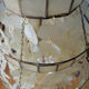 Hanging lamp in brass and mother-of-pearl