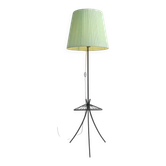 Mid-century plissé floor lamp with stand, 1950s