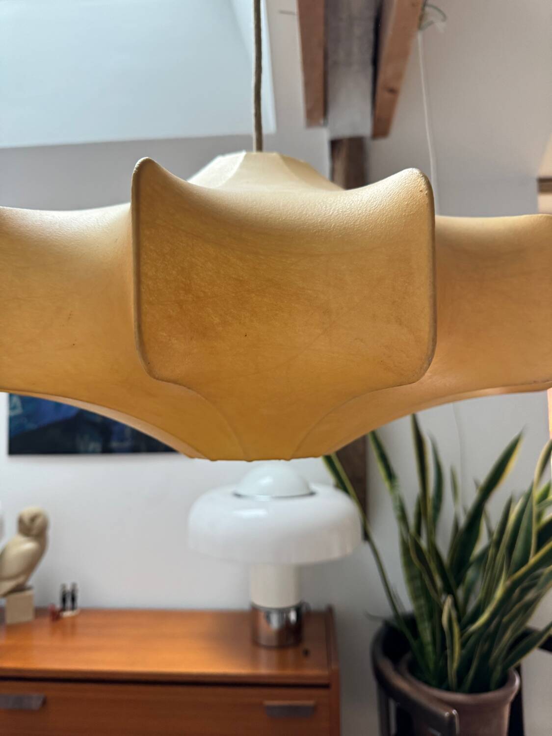 Large cocoon pendant light, 60s