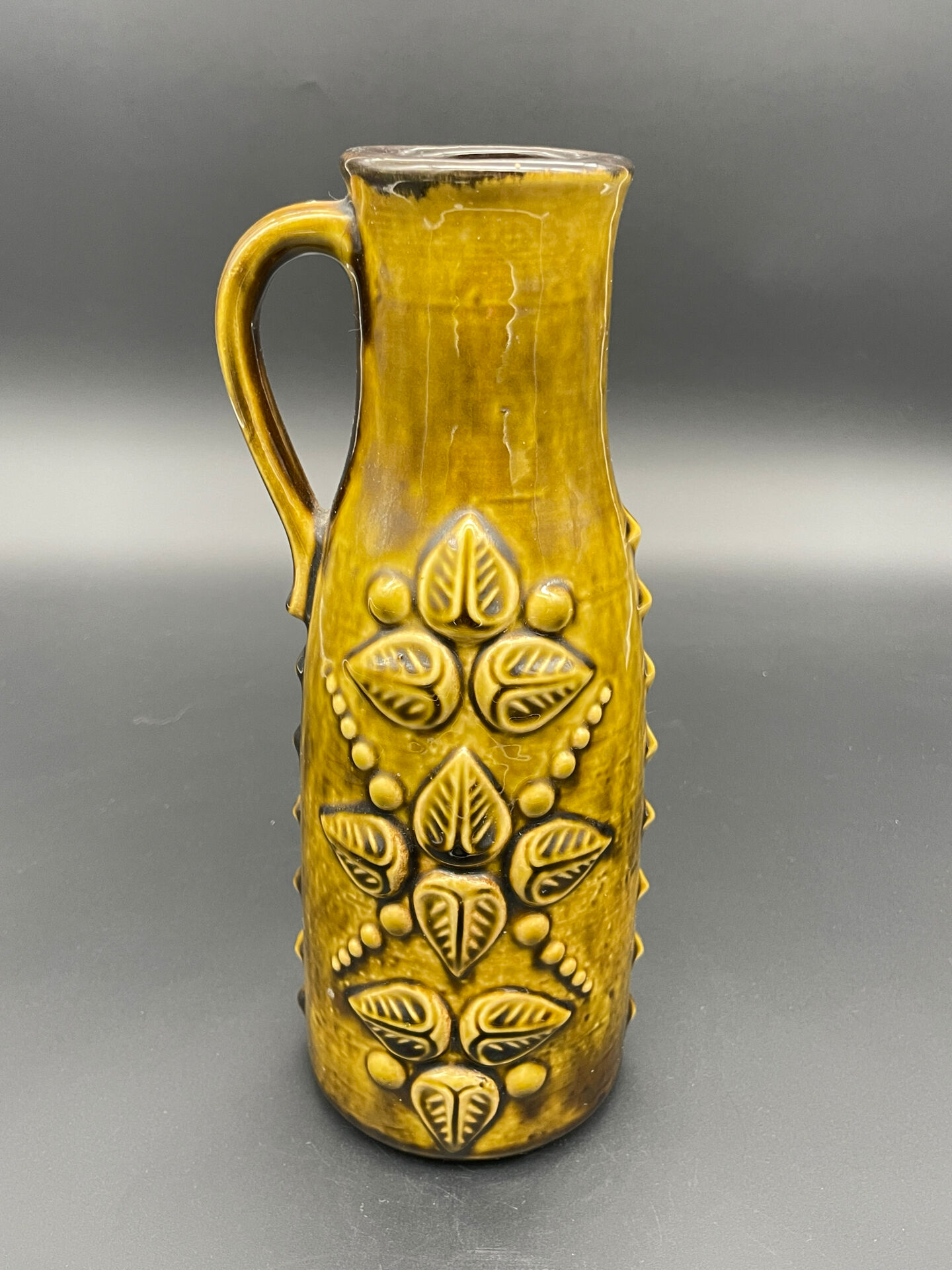 Vintage vase Bay Keramik 650-25 – German ceramic with a floral design