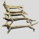 Set of 6 silver-plated animal knife rests