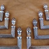 Set of 8 golden bronze tieback hooks