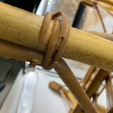 Fauteuils rotin années 50 la paire