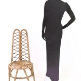 Ensemble de trois chaises de jardin vintage en bambou, Italie