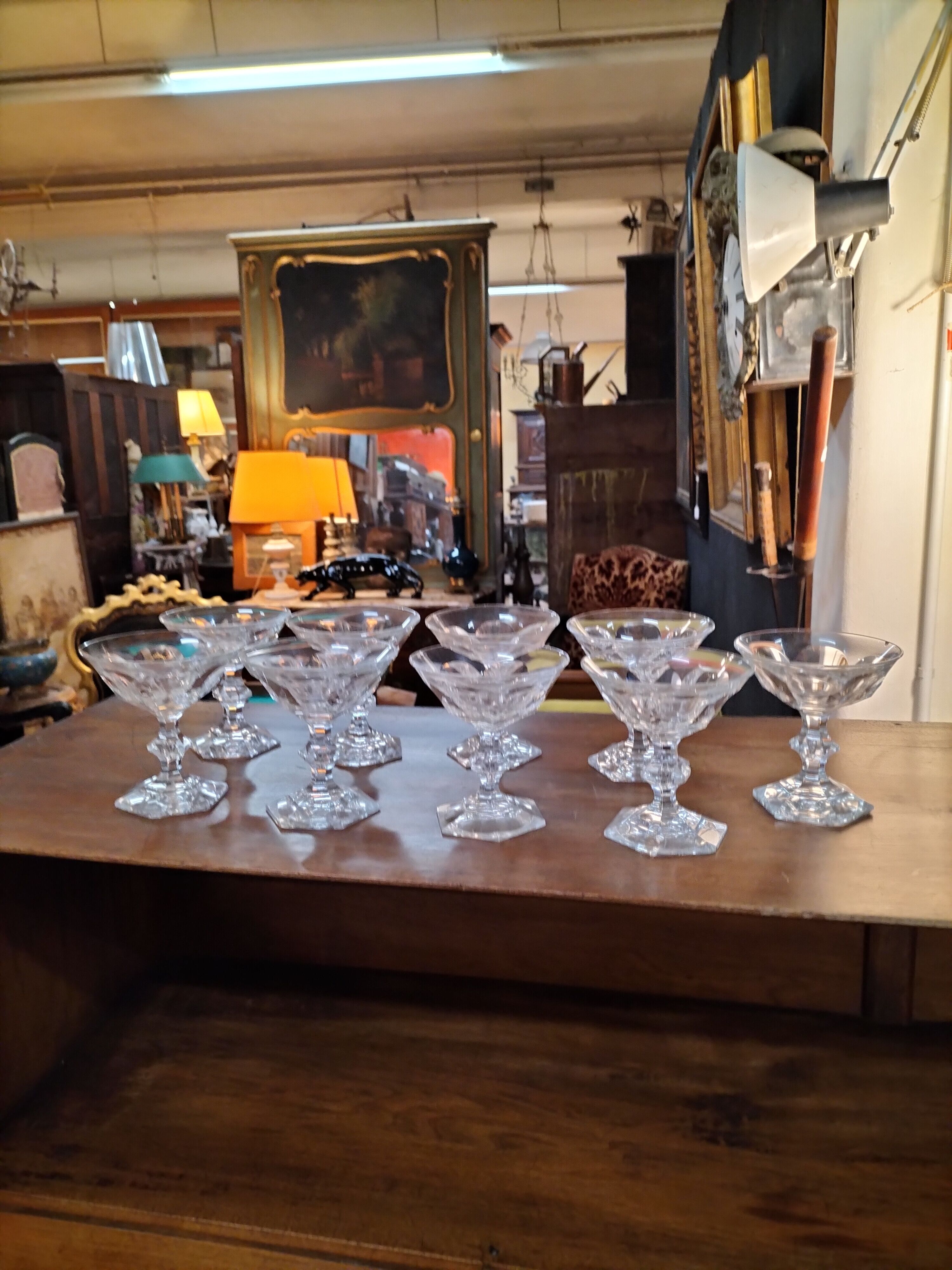 9 glasses val st Lambert model Metternich very good condition model 1946