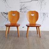 Ensemble de 2 chaises basses en pin par Carl Malmsten pour Svensk Fur 1950