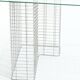 Wire glass and metal desk, terence conran, 1980s