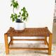 Stool bench wood and rope vintage bohemian spirit