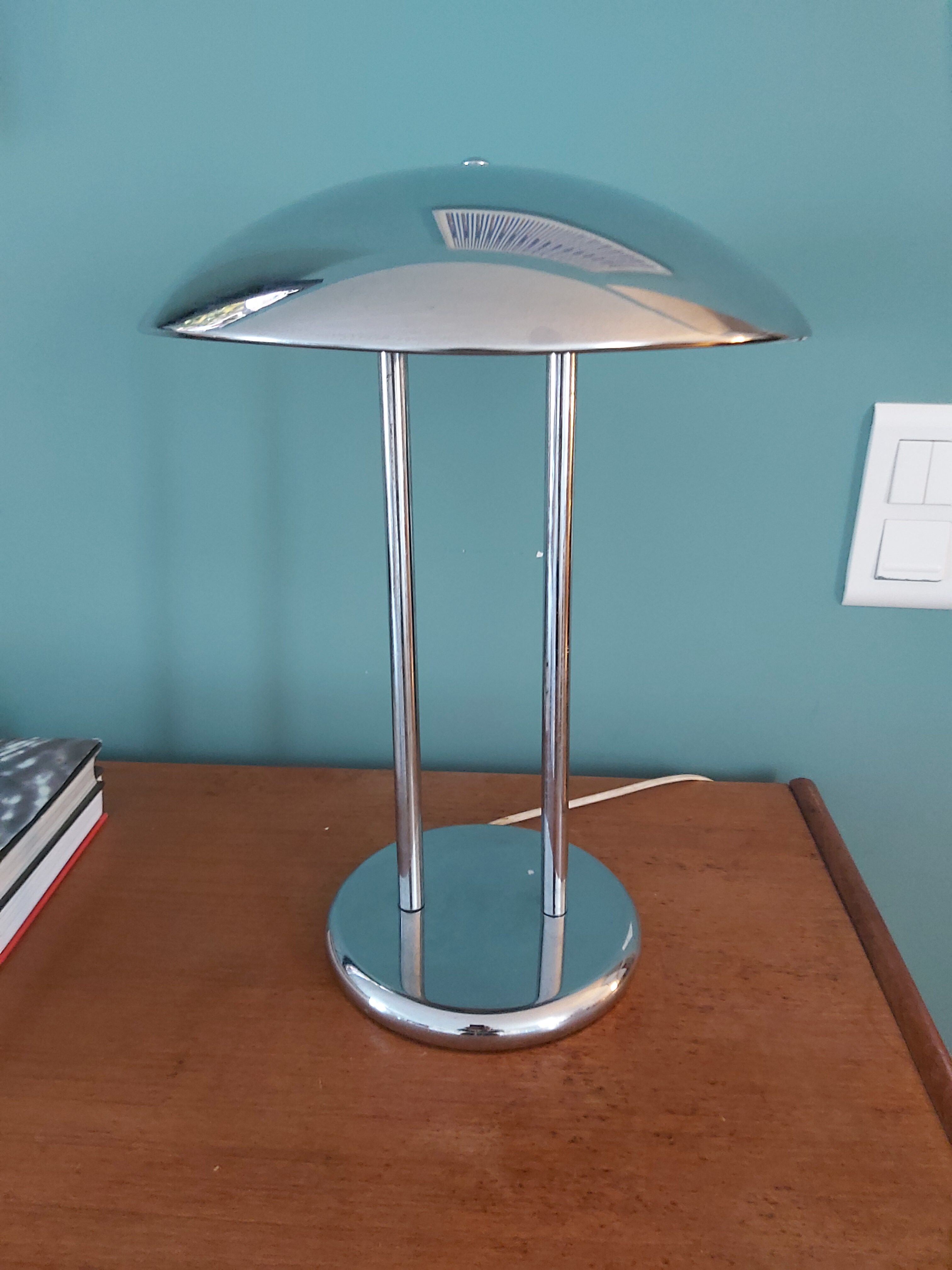 Robert Sonneman's chrome mushroom lamp for Ikea years 80