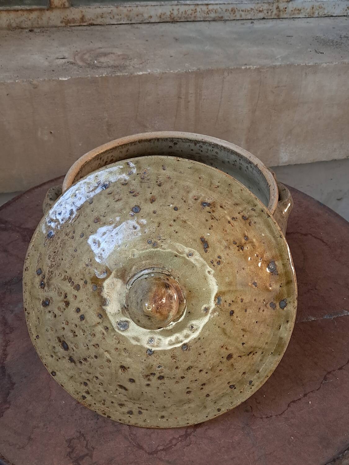 Glazed stoneware soup tureen