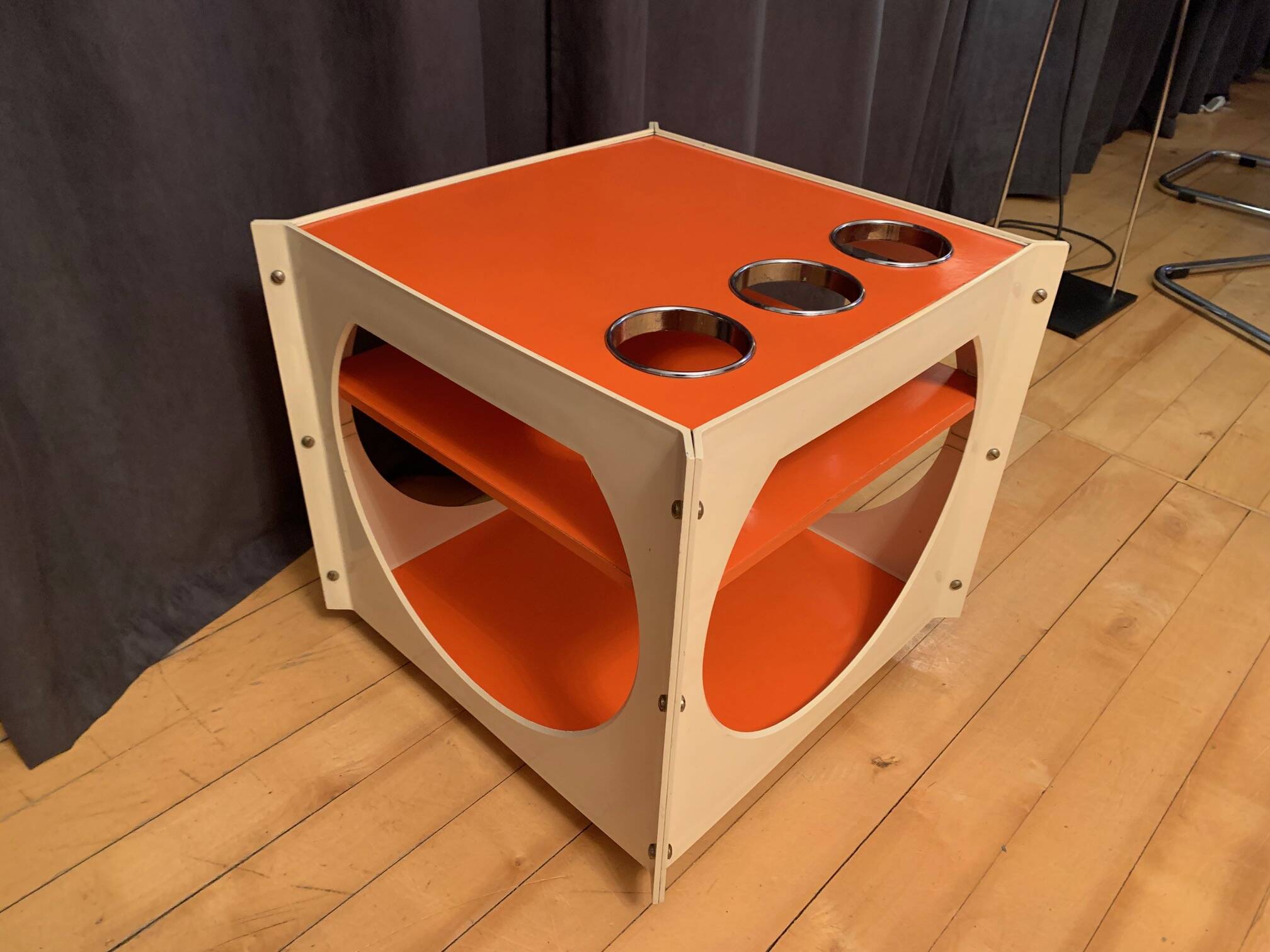 Space Age mobile bar table, 1970s