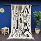 Berber carpet Azilal white and black 140 x 250 cm