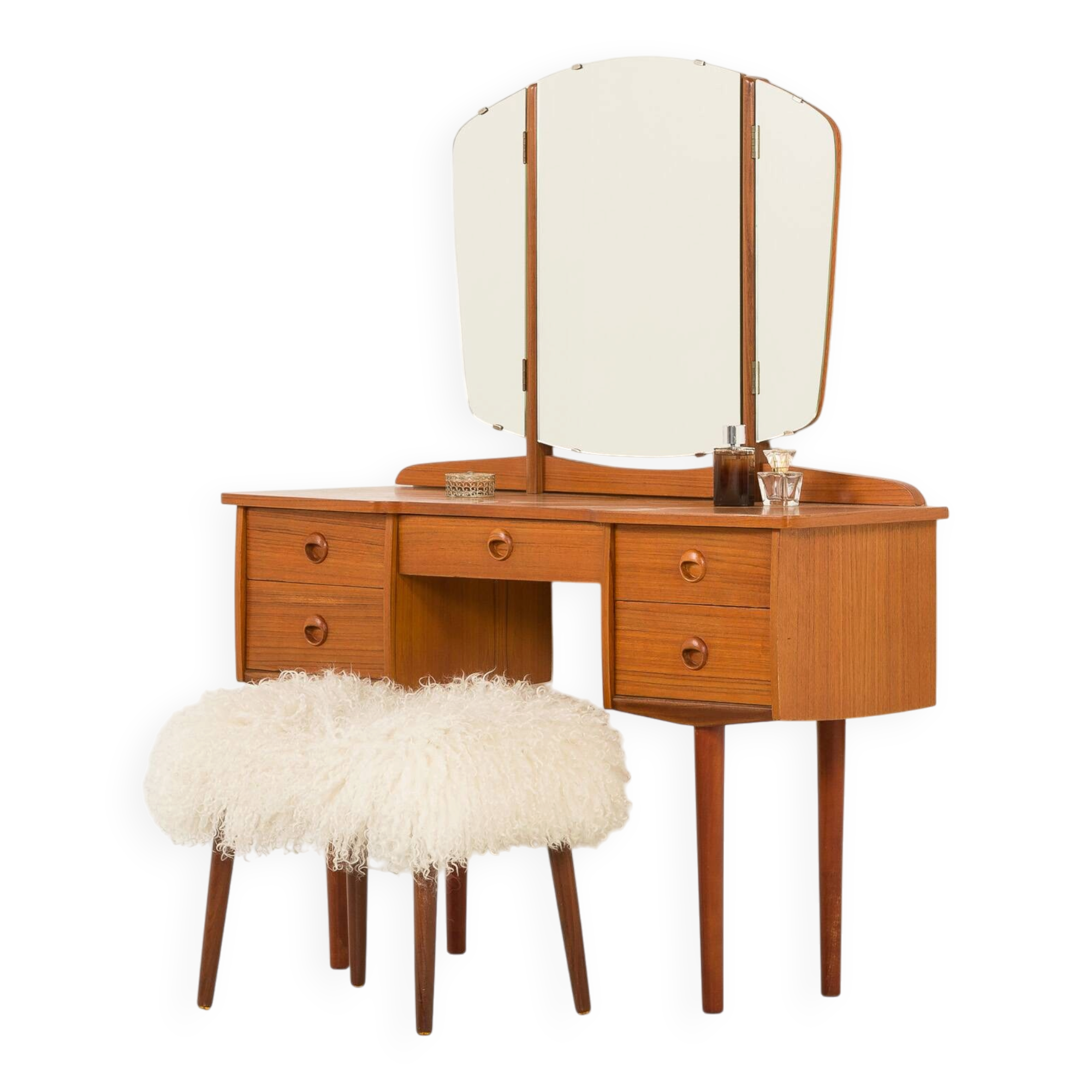 Scandinavian mid century dressing table in teak, Norway, 1970s