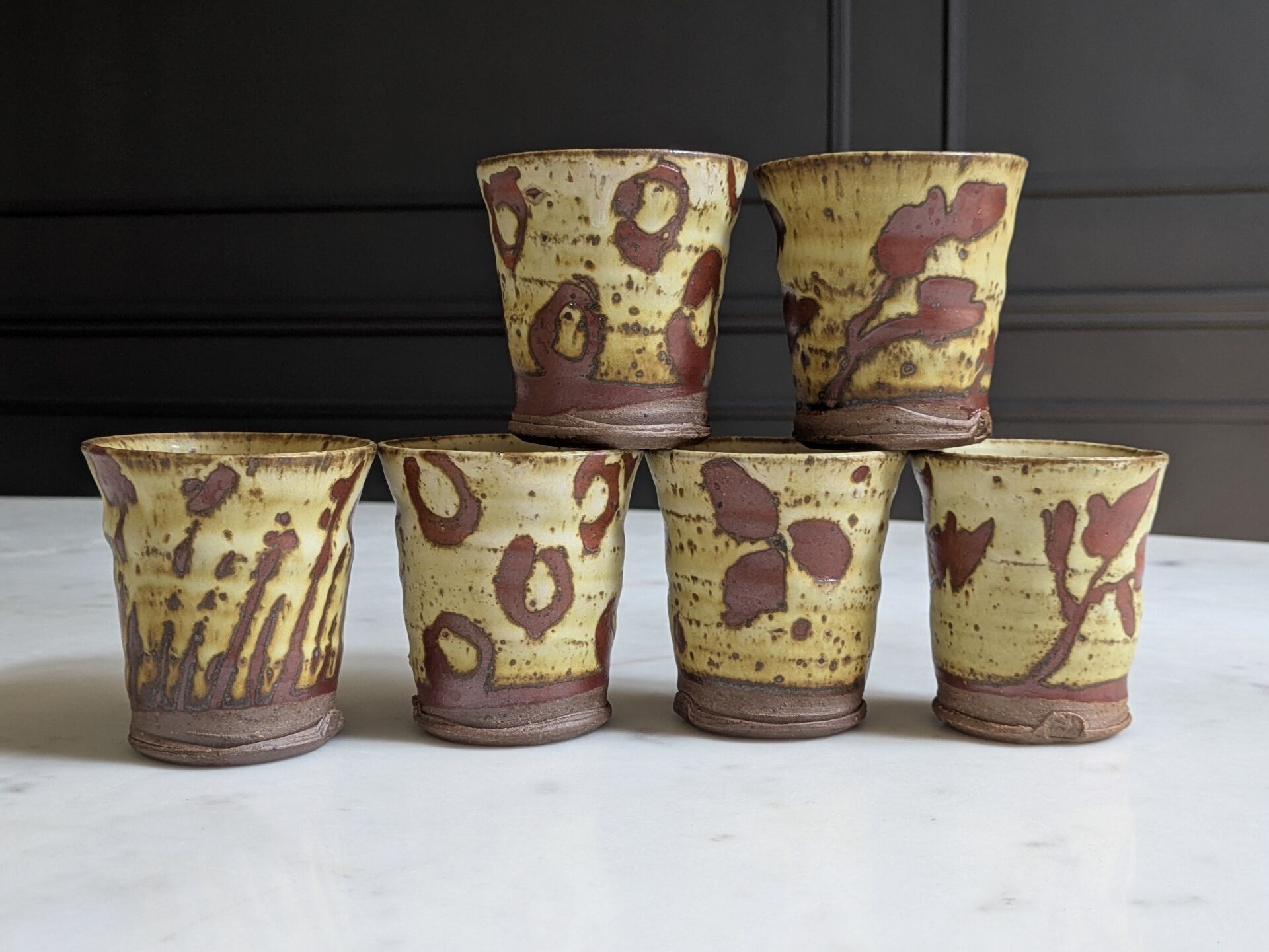 Set of six ''Yunomi'' cups Japanese Art