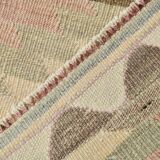 3x10 Pink & Cream Vintage Kilim Runner Rug, 81x306Cm