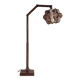 Vintage Danish floor lamp with woven shade