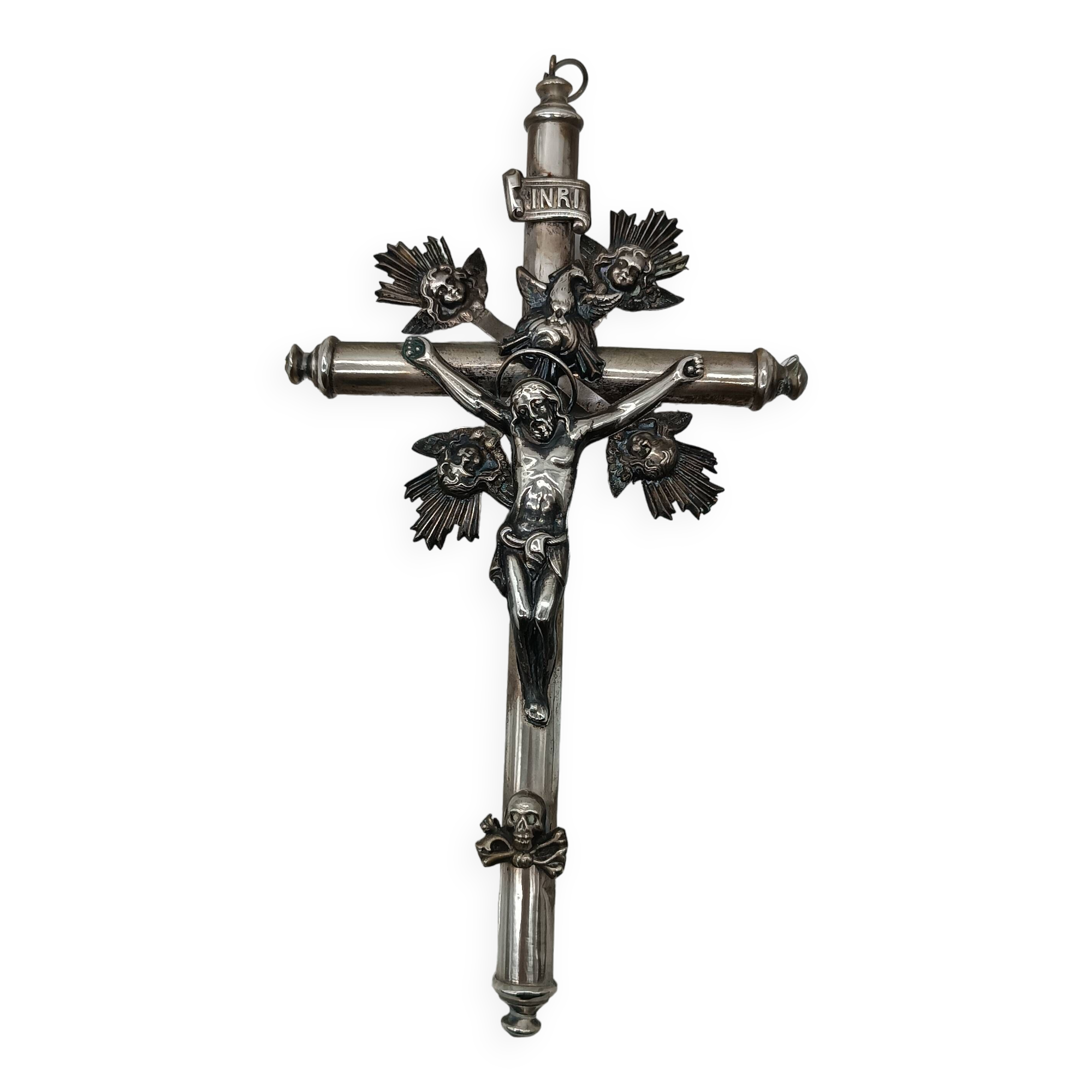 Christ Avec Croix - Argent Italie 19ème Siècle