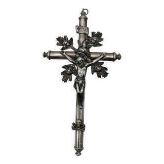 Christ Avec Croix - Argent Italie 19ème Siècle