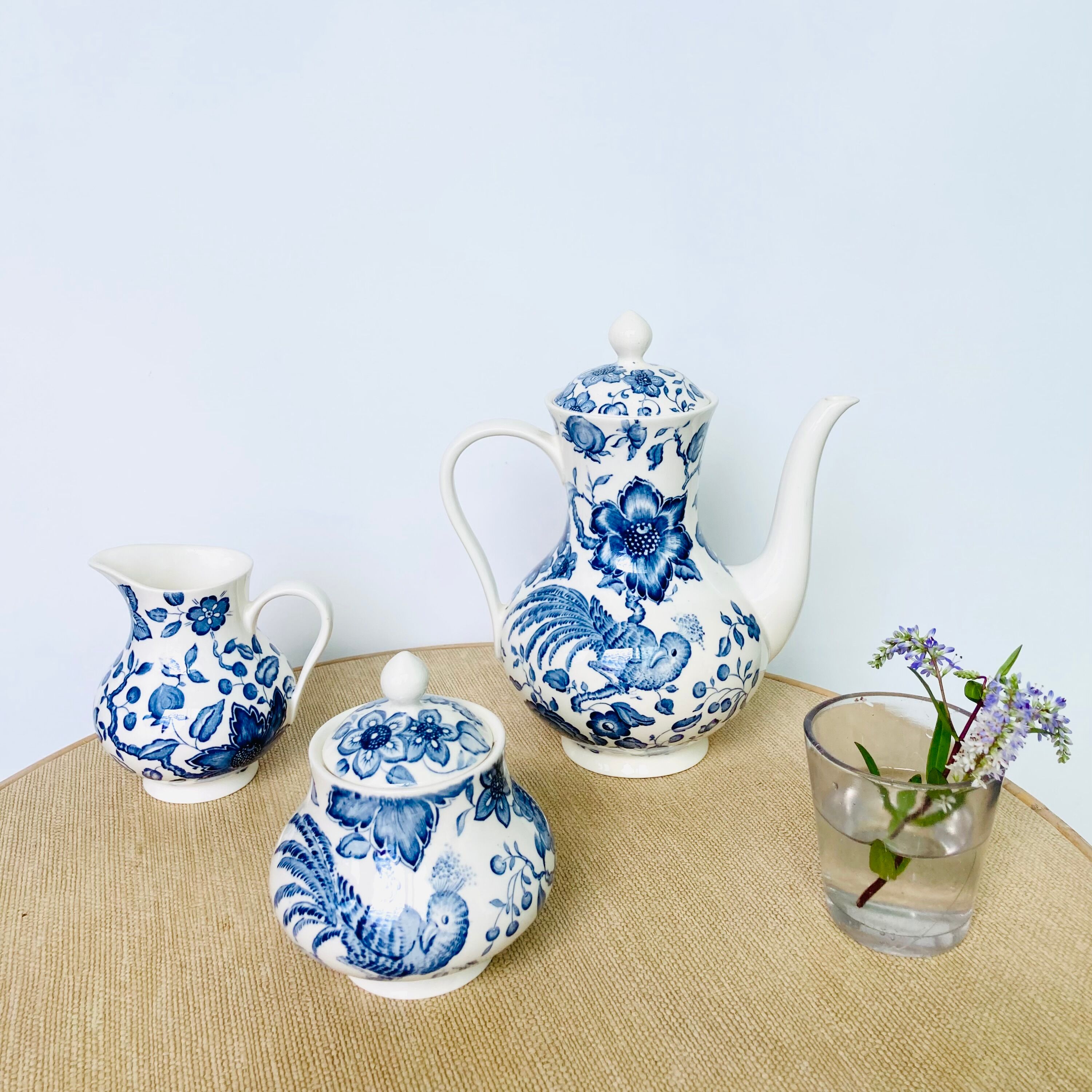 Paradiso Villeroy Boch teapot, sugar bowl and milk jar