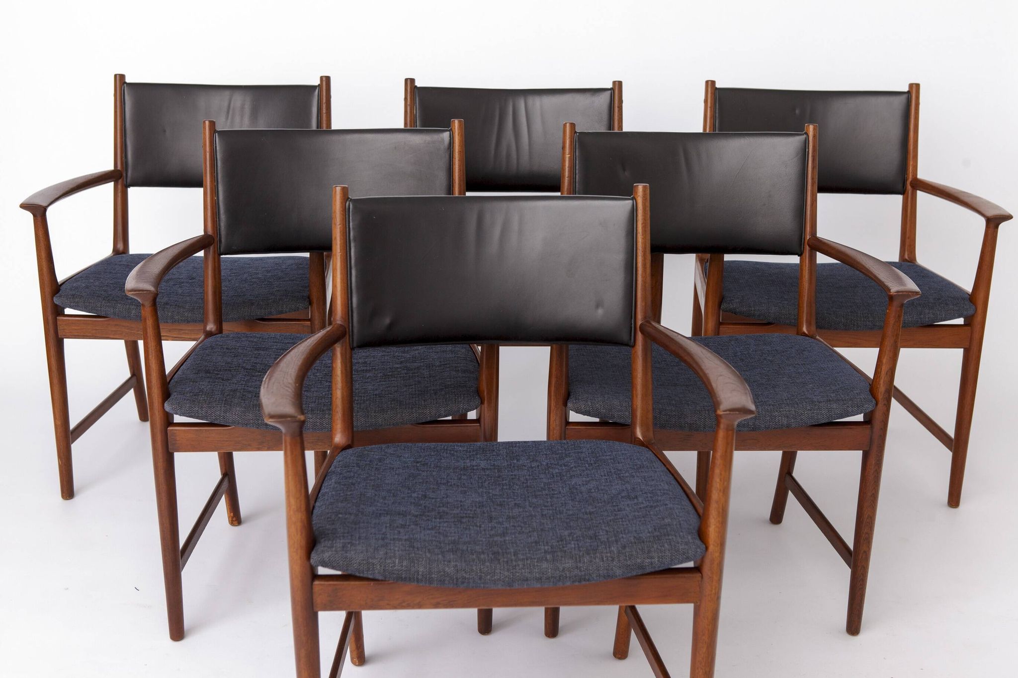 1 of 6 Kai Lyngfeldt Larsen Armchairs, Vejen Denmark 1960s, Danish Teak