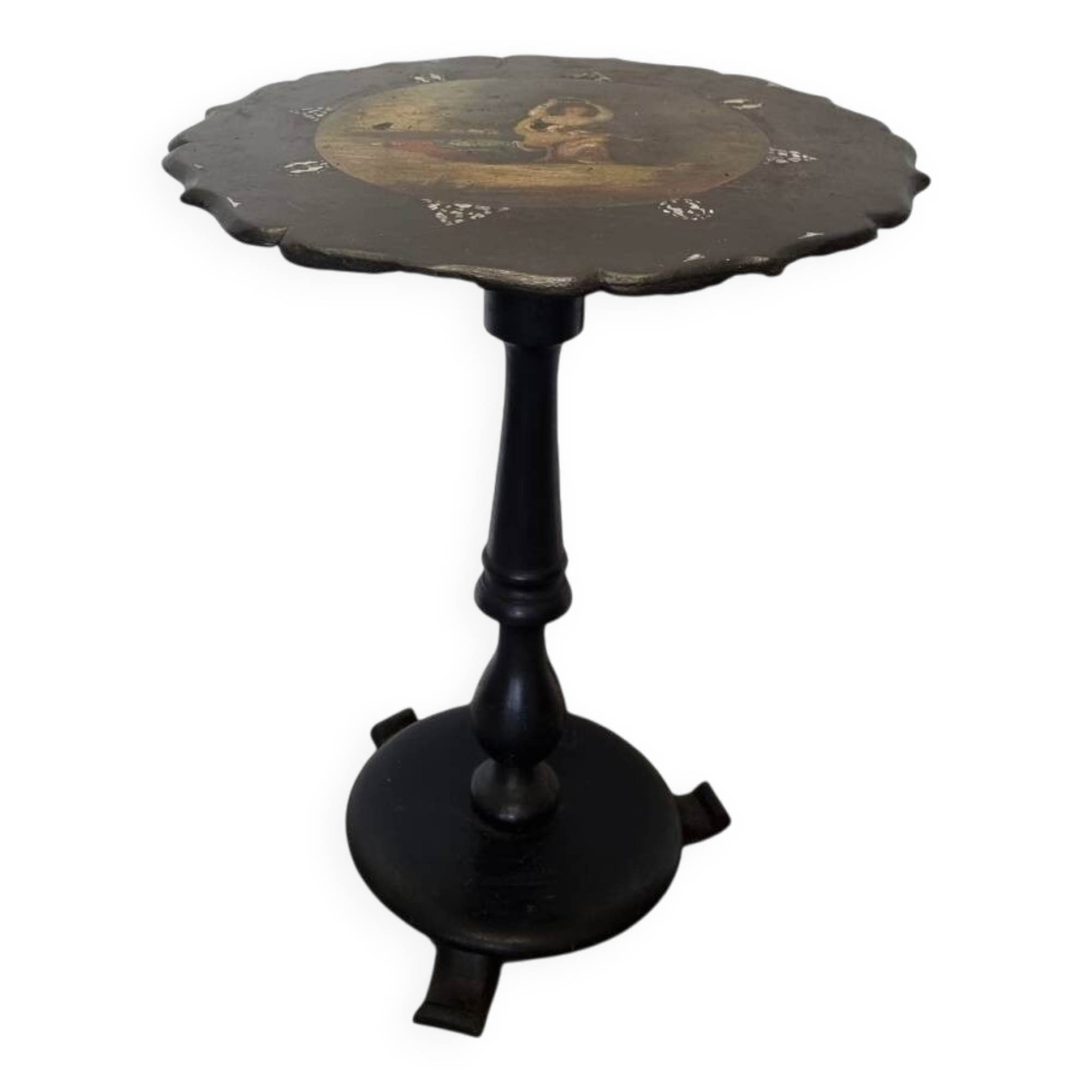Antique Victorian Tilt Top Side Table, 1880s