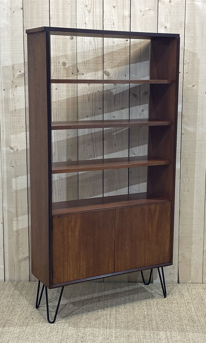 English library of the G-Plan brand of the 70s in teak