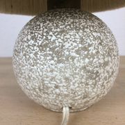 Art Deco ball lamp, white tense ceramic, wool lampshade
