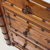 Faux bamboo chest of drawers 1900