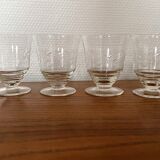 4 engraved wine glasses