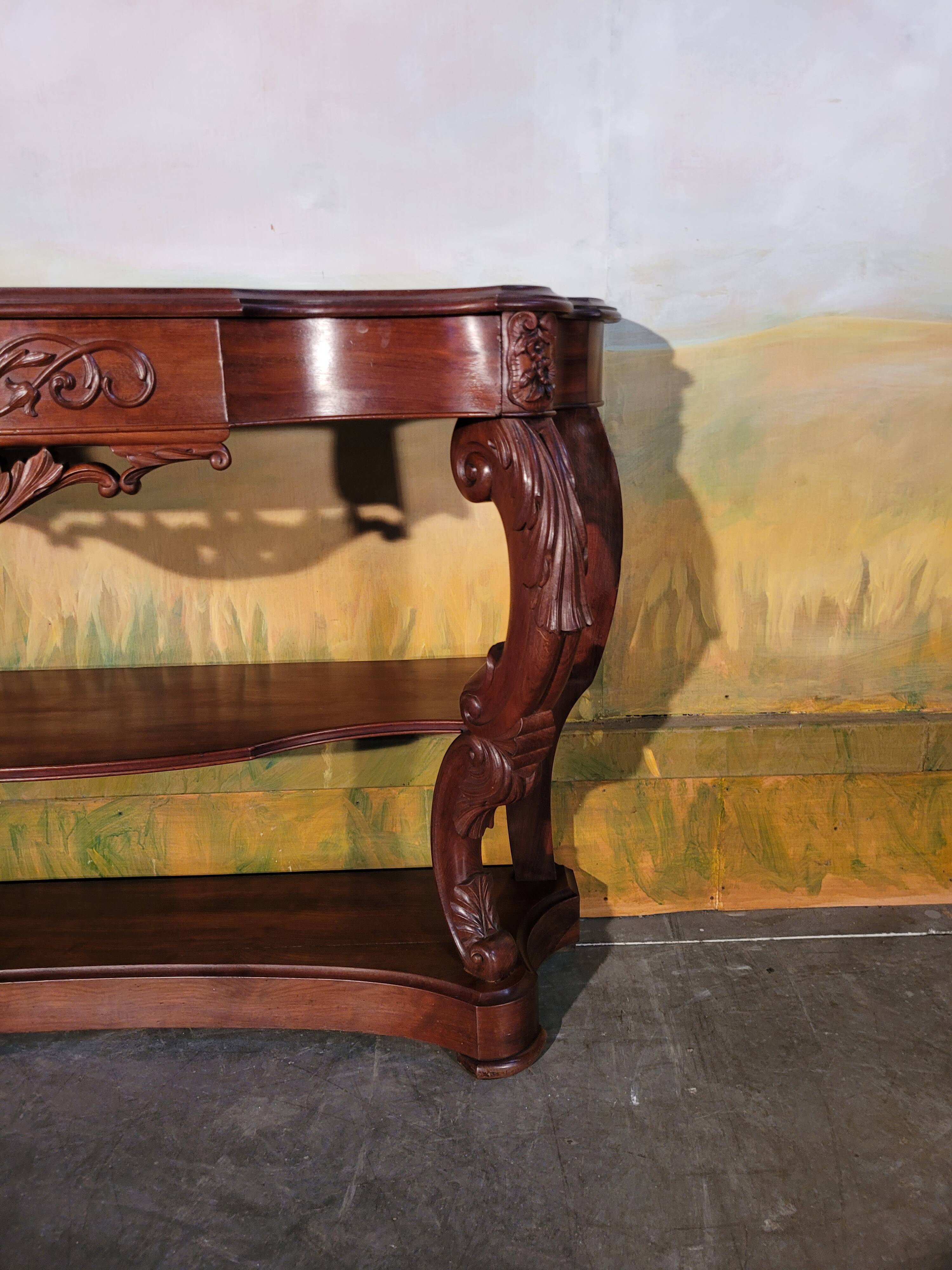 Large mahogany dining console