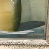 Old painting bouquet of tulips