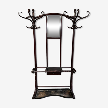 Thonet Cloakroom Coat Rack with Mirror, 1920s