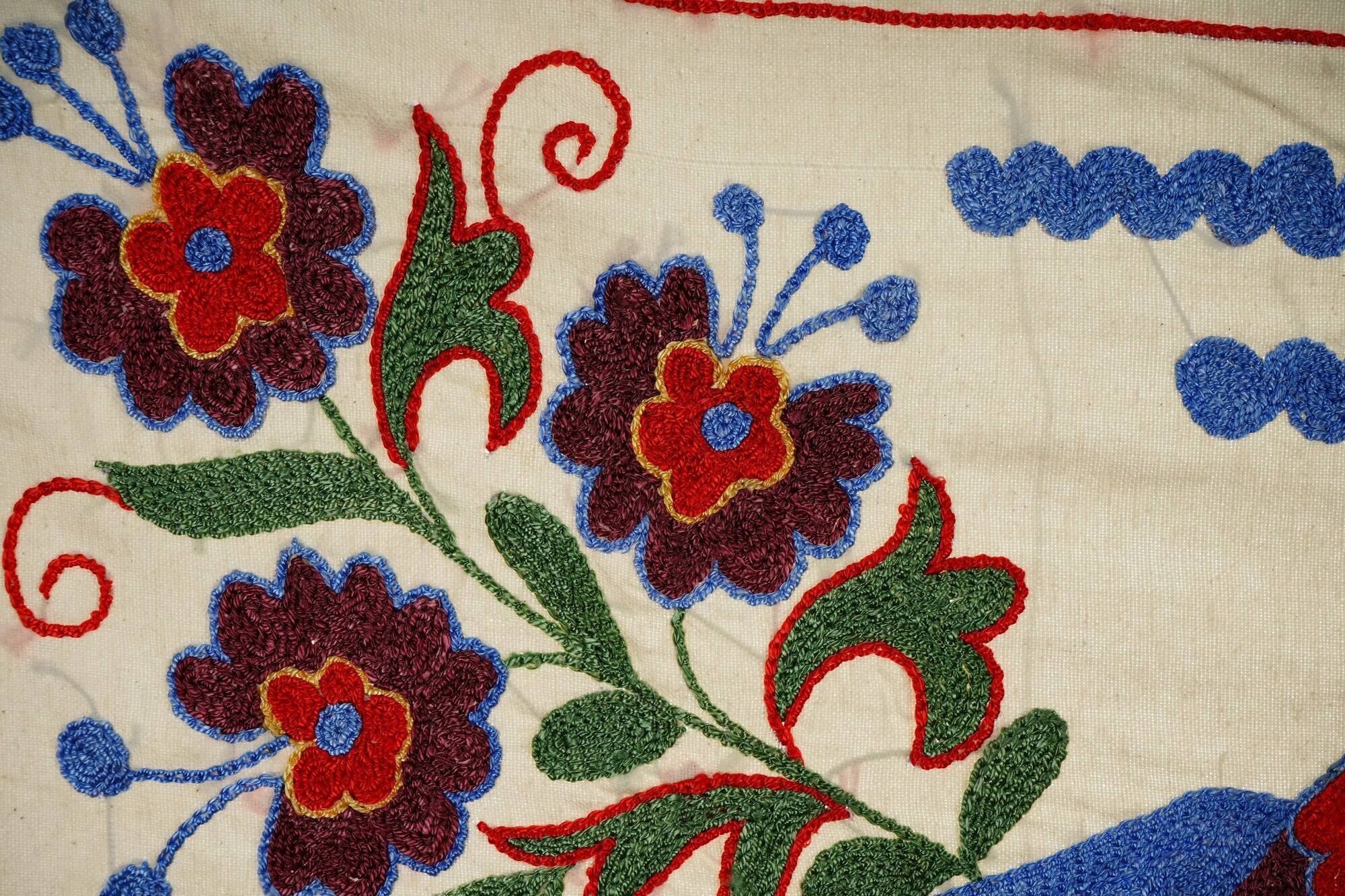 Vintage hand-embroidered tablecloth 44x98 cm