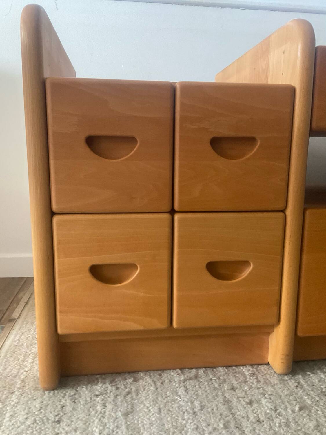 Danish TV cabinet in solid beech from the 70s-80s