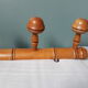 Bamboo-like wall coat rack with 5 mushroom hooks