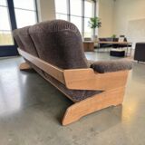 Vintage brown brutalist sofa